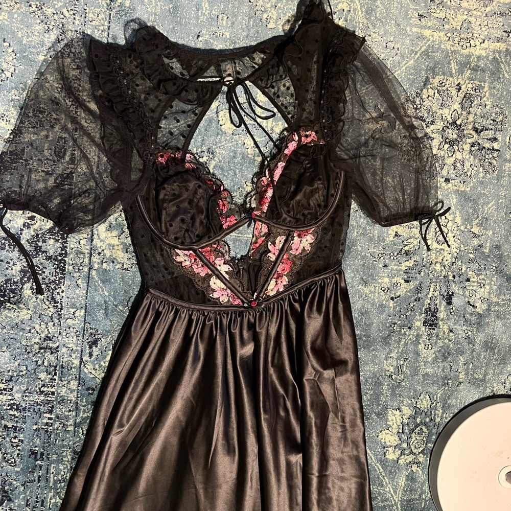 For love and lemons baby doll satin dress